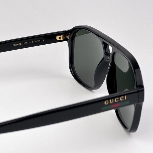Gucci Sunglasses – Black Pilot Frame with Grey Lenses (GG1856S 001) - Picture 8 of 12